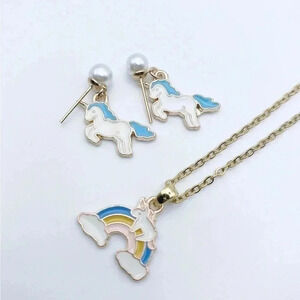 UNICORN Jewelry Set |Gold plated | Dainty Necklace| Gift for girl